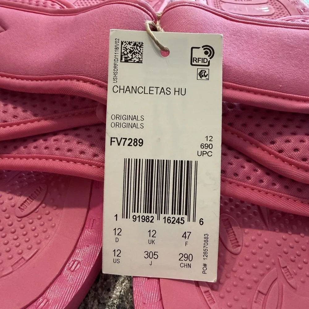 Adidas Boost Slides Mens 12 Humanrace HU Pharrell Williams Solar Pink FV7289